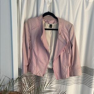 Pink Women's Leather Jacket